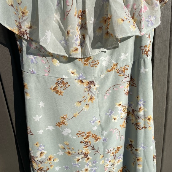 Lulu's Floral Ruffle Maxi Dress - Picture 3 of 4